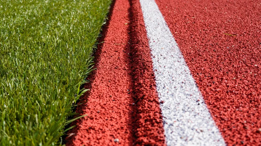 athletic field turf and track.