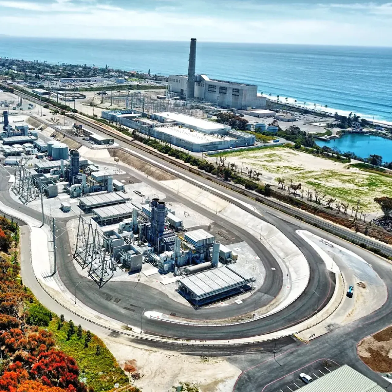 full view of Carlsbad Power Station.