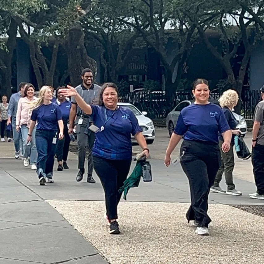 NRG running club participating in local walk event.