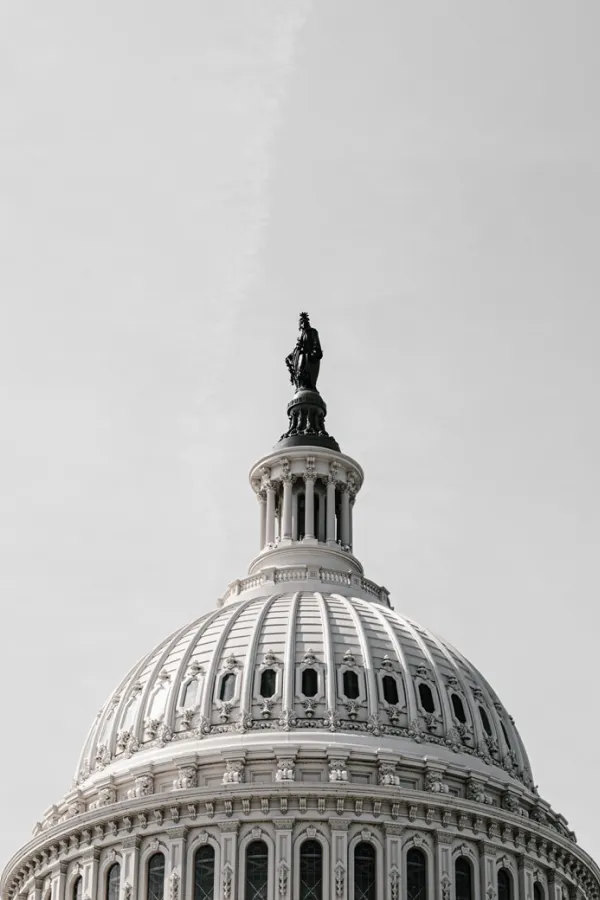 zoom view of top of capital building rotunda 