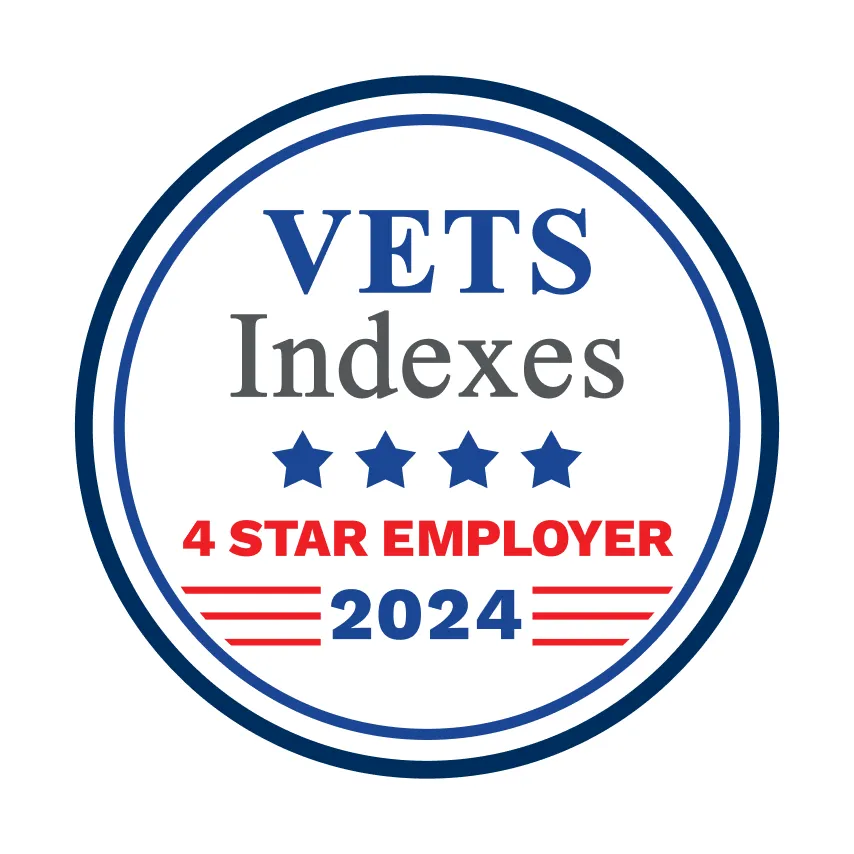 VETS Indexes four star employer 2024 logo.