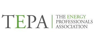 TEPA logo with the words The Energy Professionals Association in black and green text.